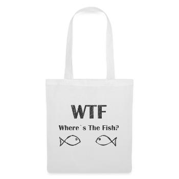 Pêche, Pêche, Pêche, Poissons, Perch, Hameçon - Sac en tissu - blanc - Devant