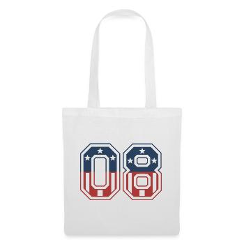 Anzahl 08 USA - Stoffbeutel - Weiß - Vorne