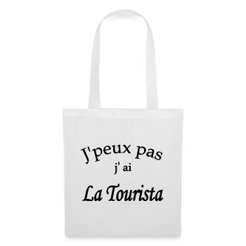 j'peux pas j'ai la tourista - Sac en tissu - blanc - Devant