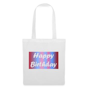 HAPPY BIRTHDAY. HAPPY BIRTHDAY. ANNIVERSARY. - Tote Bag - white - Front
