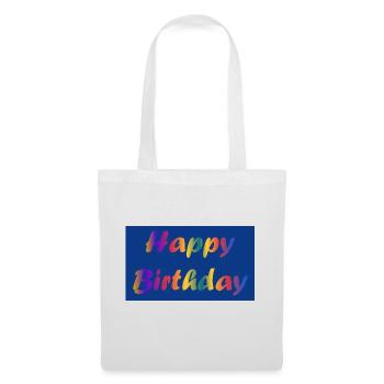 HAPPY BIRTHDAY. HAPPY BIRTHDAY. ANNIVERSARY. - Tote Bag - white - Front