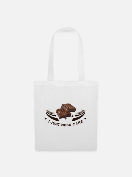 I just need cake - Stoffbeutel - Weiß