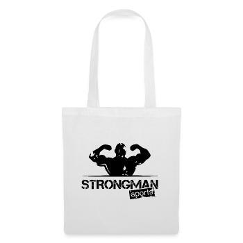 strongman sport logo symbol weight training fitness - Tote Bag - white - Front