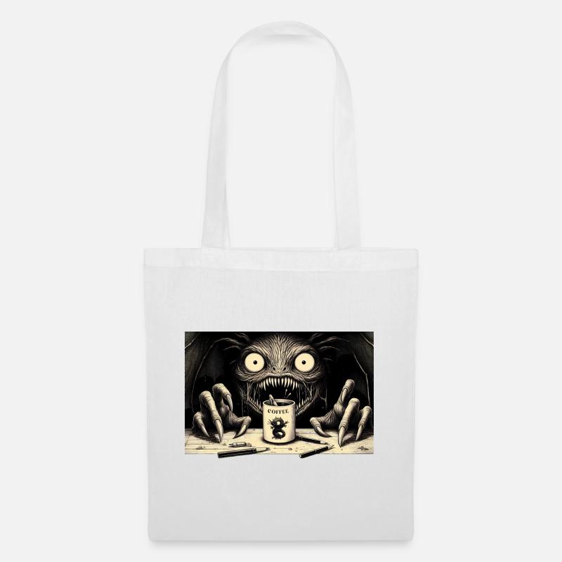 Kaffee-Monster - Stoffbeutel - Weiß