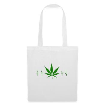 Kiffen Weed Ganja - Stoffbeutel - Weiß - Vorne