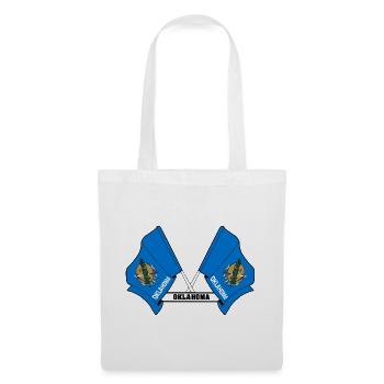 Two flags text OKLAHOMA - Tote Bag - white - Front