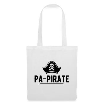 Pa-pirate t-shirt papi pirate - Sac en tissu - blanc - Devant