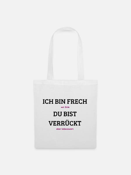 Mit Stil, aber liebenswert - Stoffbeutel - Weiß