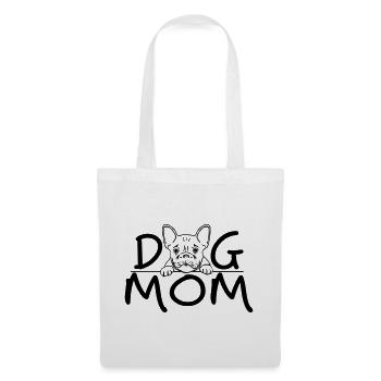 Dog Mom | Cute Bulldog Line Art Design - Stoffbeutel - Weiß - Vorne