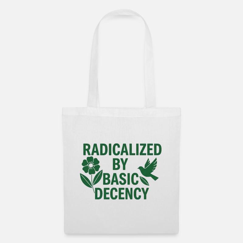 Progressive Values Basic Decency Shirt - Stoffbeutel - Weiß