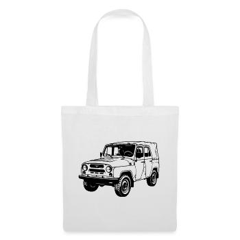 Véhicule tout-terrain UAZ - Sac en tissu - blanc - Devant