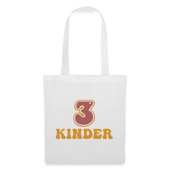 3 Kids Mom Dad Parents of Three Retro - Tote Bag - white - Front