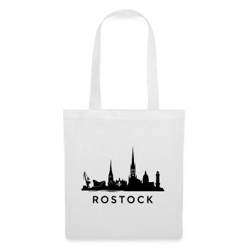 Rostock Skyline - Stoffbeutel - Weiß - Vorne