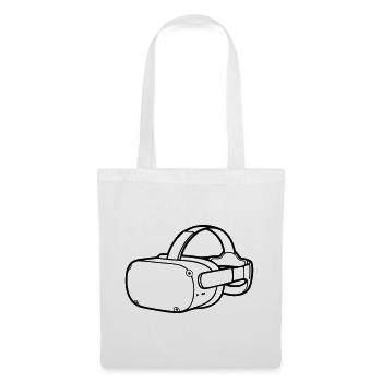 VR Brille Headset Grafik - Stoffbeutel - Weiß - Vorne