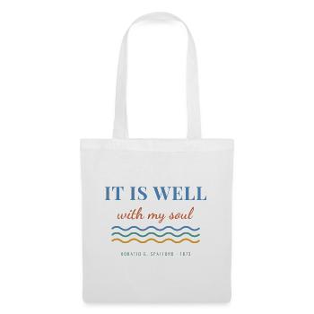 It Is Well With My Soul – Christian Hymn - Stoffbeutel - Weiß - Vorne