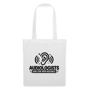 Audiologe, Audiologie, Sprachtherapeut, Ohrarzt, - Stoffbeutel - Weiß - Vorne