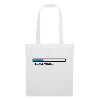 please_wait_2c - Sac en tissu - blanc - Devant