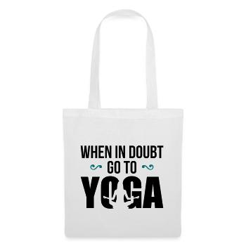 En cas de doute aller au yoga - drôle - drôle - Sac en tissu - blanc - Devant