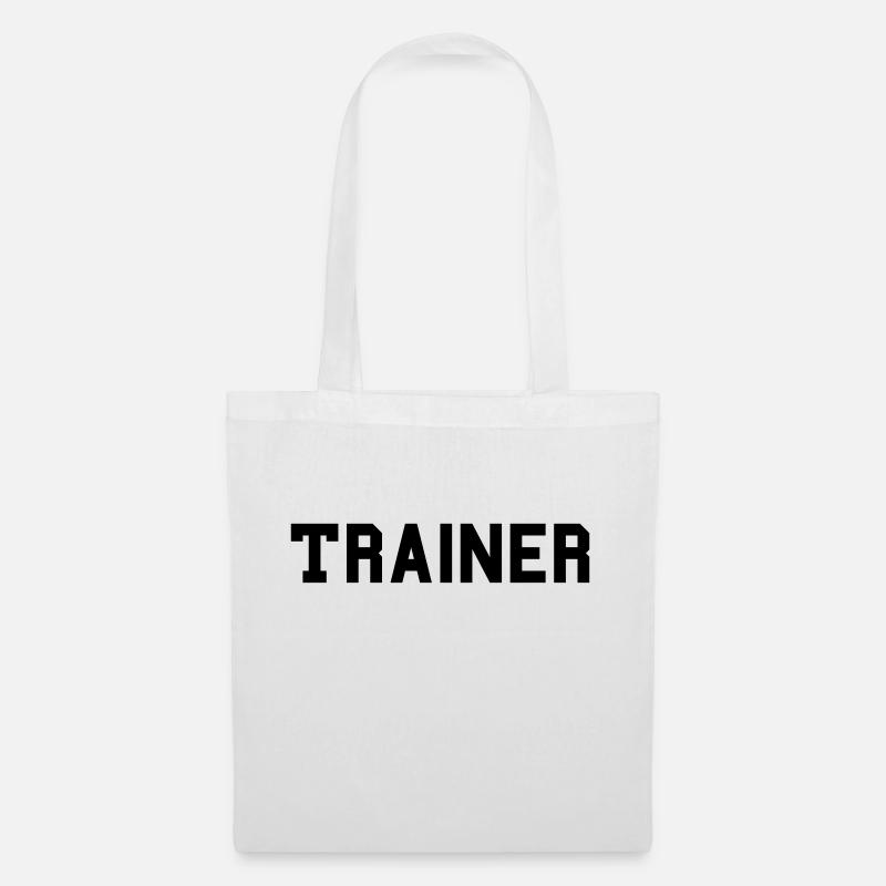 Trainer Schriftzug - Stoffbeutel - Weiß