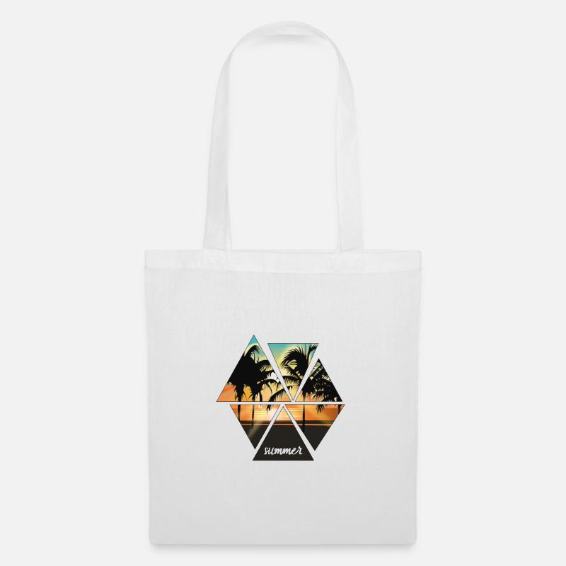 coucher du soleil - Sac en tissu - blanc