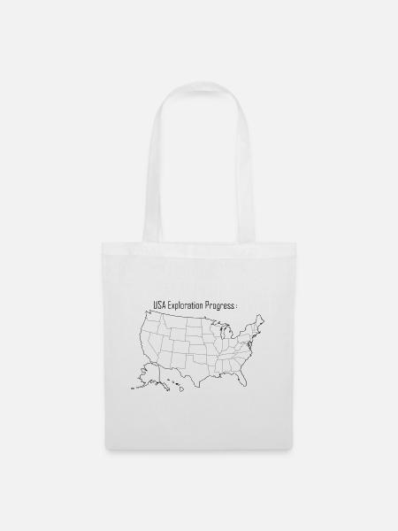 USA Roadtrip Fill-In Map Design - Tote Bag - white