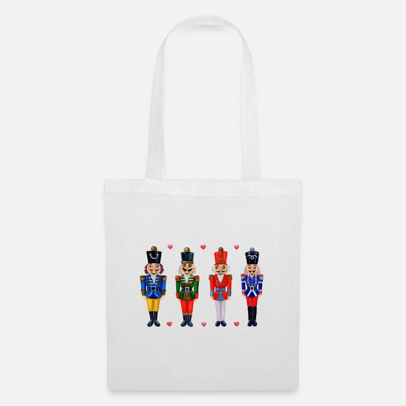 FOUR FUNNY NUTCRACKERS - Tote Bag - white