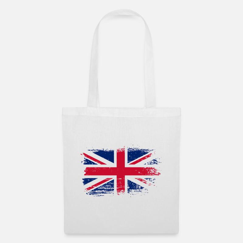 Distressed Union Jack Grunge - Stoffbeutel - Weiß