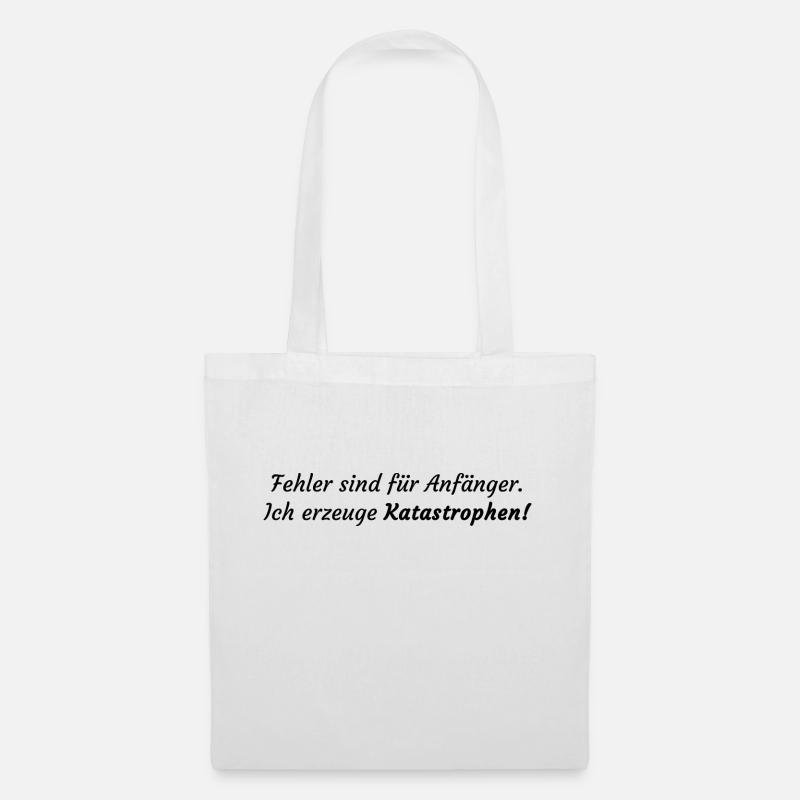 Fehler sind für Anfänger ... - Lustiger Spruch - Stoffbeutel - Weiß
