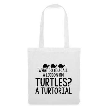 Comment appelez-vous une leçon sur les tortues, un tourtorial4 - Sac en tissu - blanc - Devant