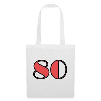 80 YEARS. 80TH ANNIVERSARY. BIRTHDAY 80 YEARS. 80 - Tote Bag - white - Front