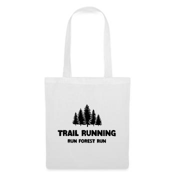 Trailrunning - Run Forest Run - Stoffbeutel - Weiß - Vorne
