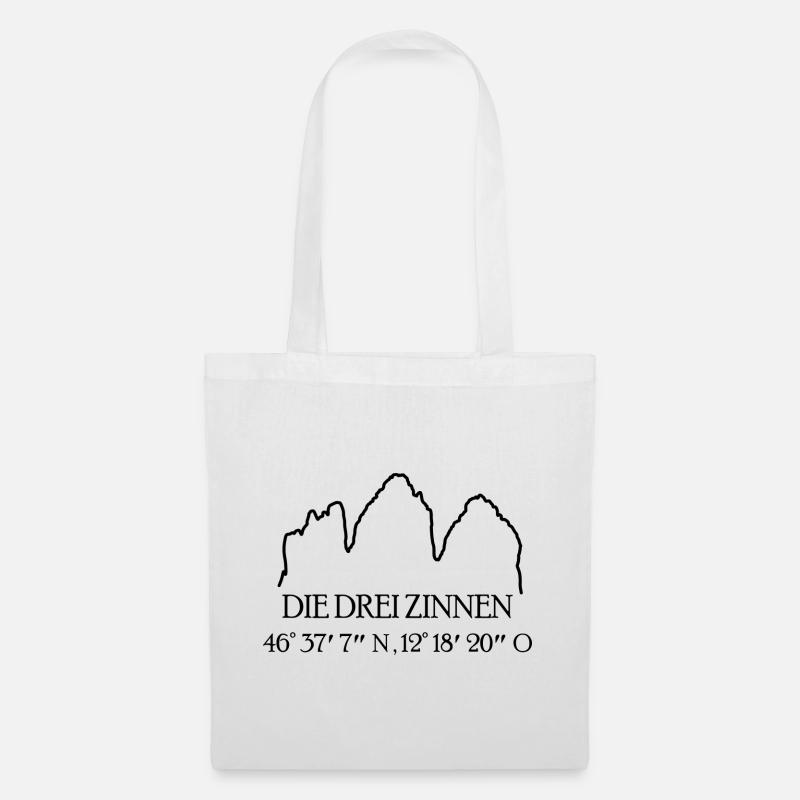 Die Drei Zinnen - Stoffbeutel - Weiß