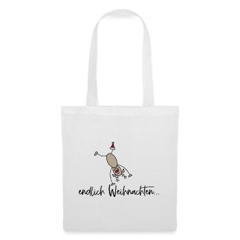 Lustige Weihnachten - Stoffbeutel - Weiß - Vorne