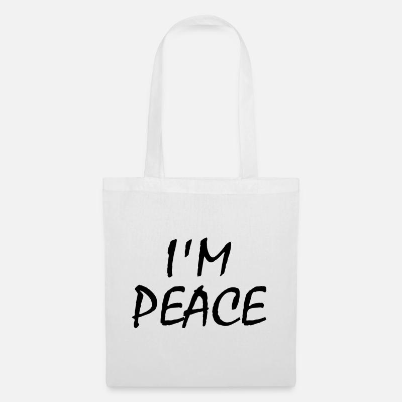 i come in peace im peace couple - Stoffbeutel - Weiß