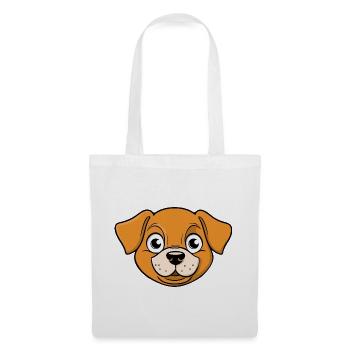 Cheerful image of a dog's head - Tote Bag - white - Front
