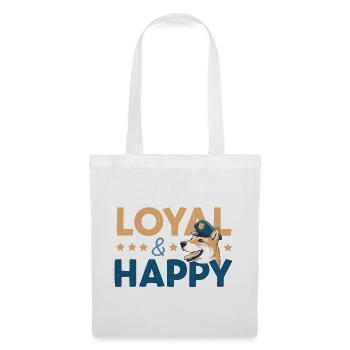 Loyal & Happy Graphic - Tote Bag - white - Front