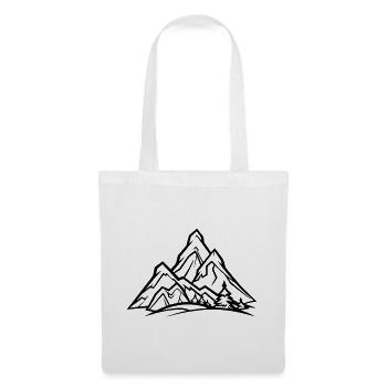 Montagnes - Sac en tissu - blanc - Devant