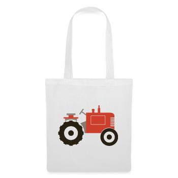 Vintage-Traktor - Stoffbeutel - Weiß - Vorne