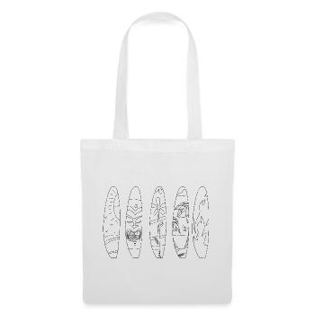 Aloha Retro Tiki Surfboards Collection - Tote Bag - white - Front
