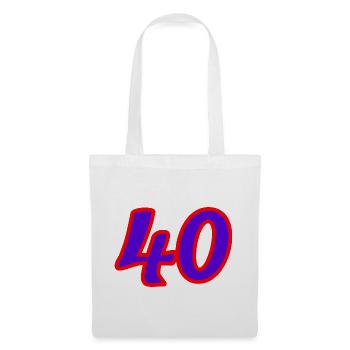 40. 40 YEARS. 40th ANNIVERSARY. 40 YEARS ANNIVERSARY. - Tote Bag - white - Front