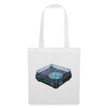 Platine tournante futuriste Cool Modern Design - Sac en tissu - blanc - Devant