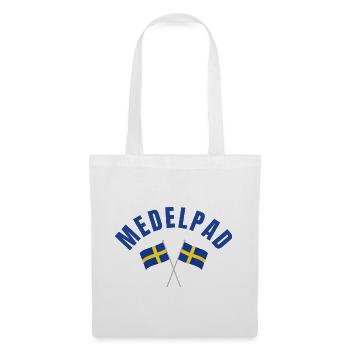 Schwedische Flaggen von Medelpad - Stoffbeutel - Weiß - Vorne