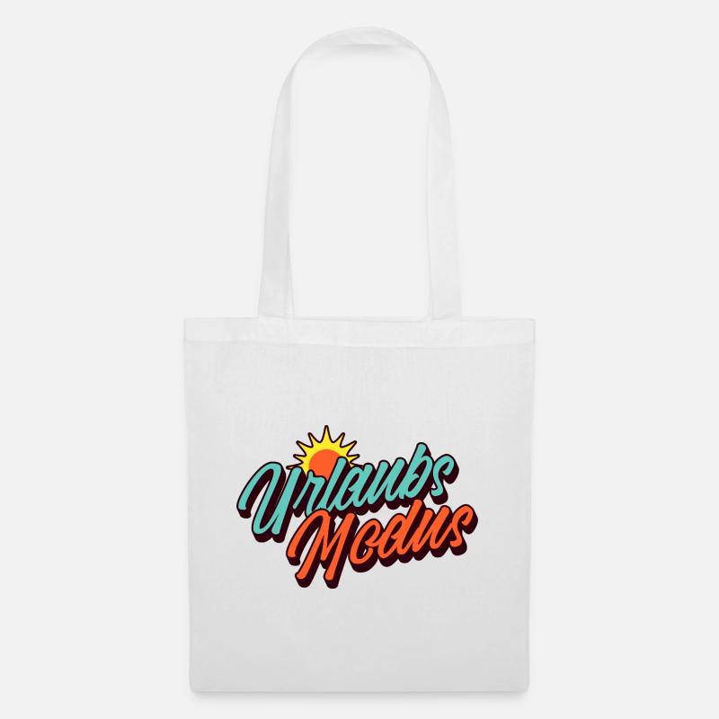Urlaubsmodus Retro Sommer Sonne Design - Stoffbeutel - Weiß