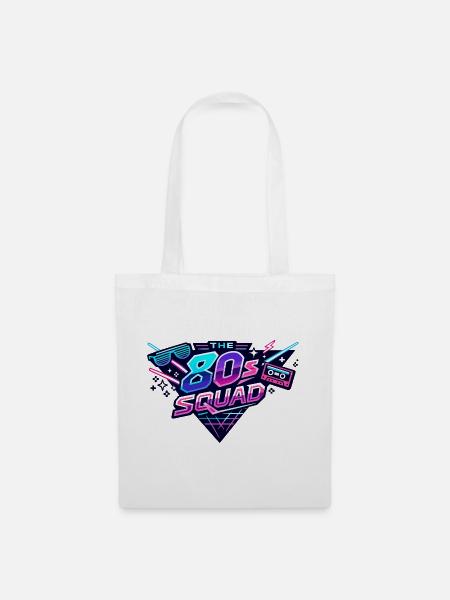 80s Squad Neon Retro - Stoffbeutel - Weiß