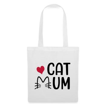 Chat - Sac en tissu - blanc - Devant