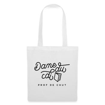 Dame du CDI - Sac en tissu - blanc - Devant
