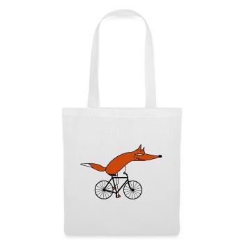 Cycliste intelligent (c) - Sac en tissu - blanc - Devant