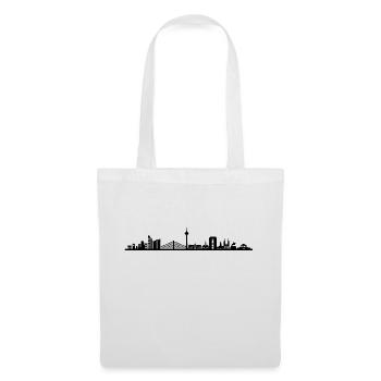 Skyline - Düsseldorf - Stoffbeutel - Weiß - Vorne