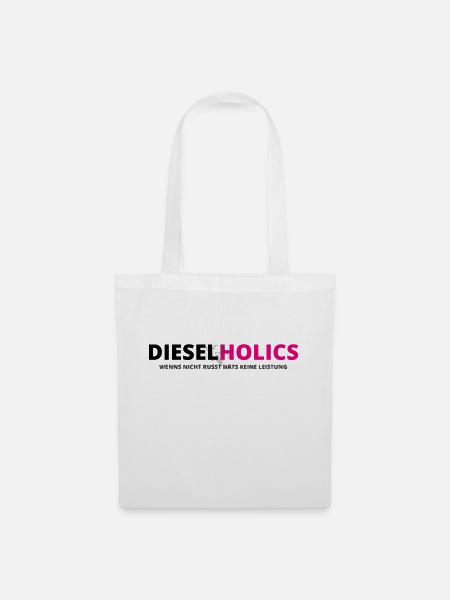 Dieselholics schwarz pink - Stoffbeutel - Weiß