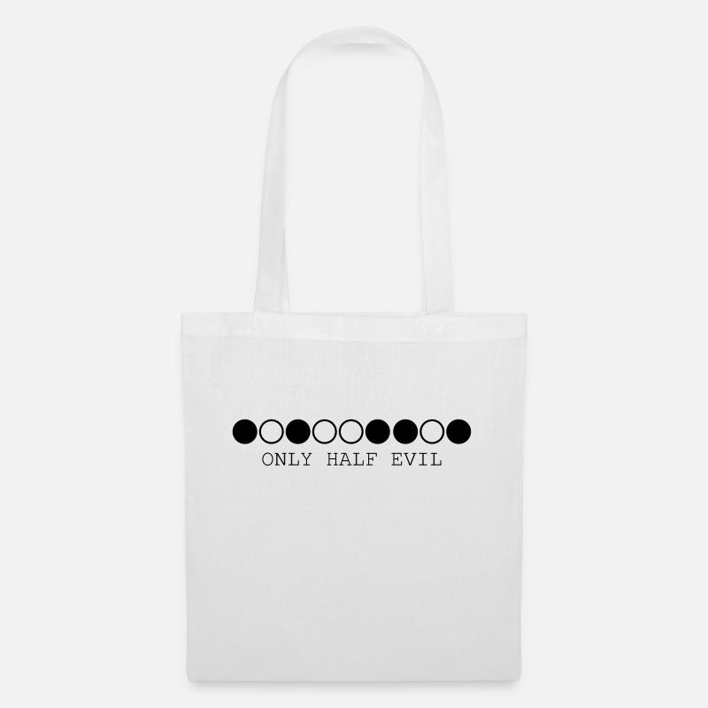 Nerdy Design "333 - only half evil" - Stoffbeutel - Weiß